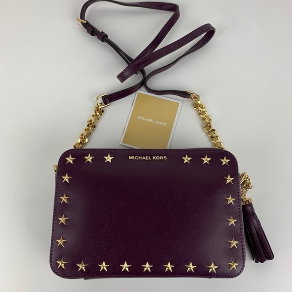 Michael Kors Handbags - New Michael Kors Ginny Studded Leather Crossbody